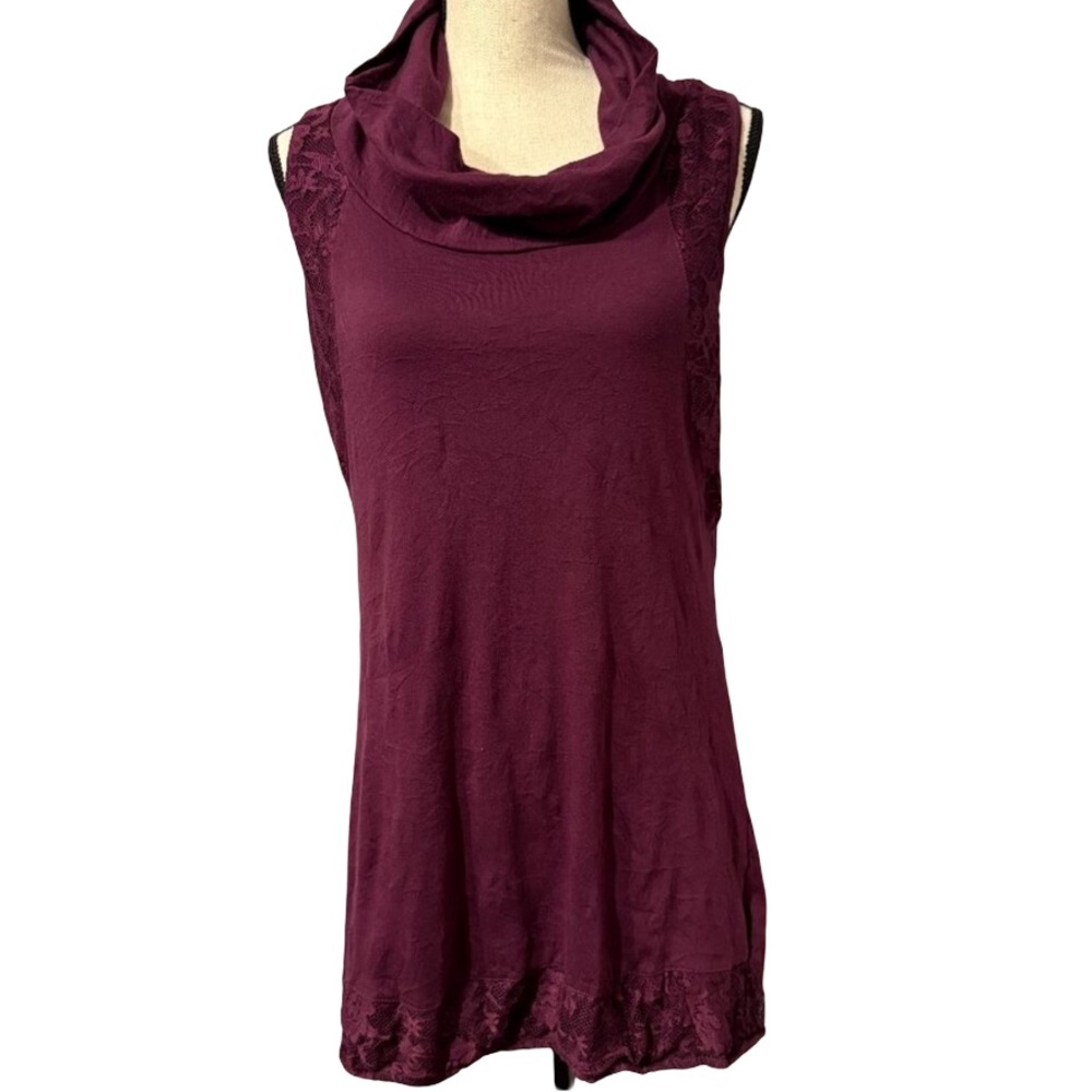 Street One Purple Sleeveless Turtleneck Size L